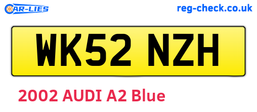 WK52NZH are the vehicle registration plates.