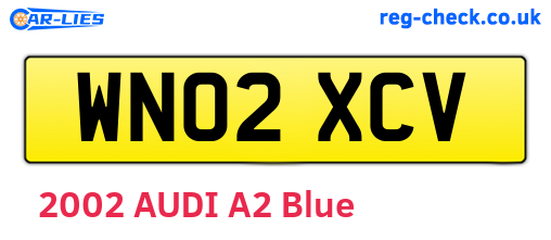WN02XCV are the vehicle registration plates.