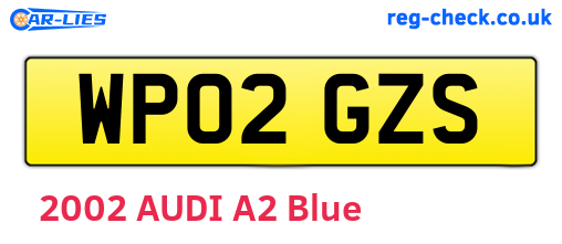WP02GZS are the vehicle registration plates.