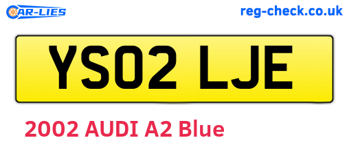 YS02LJE are the vehicle registration plates.