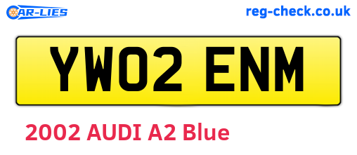 YW02ENM are the vehicle registration plates.