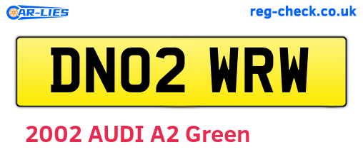 DN02WRW are the vehicle registration plates.