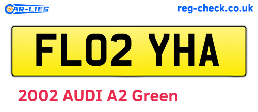 FL02YHA are the vehicle registration plates.