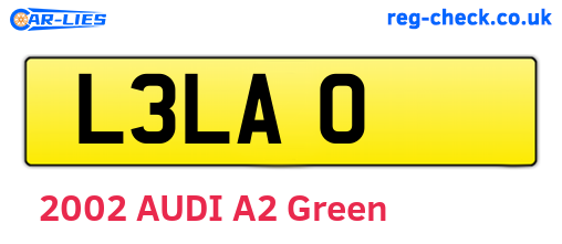 L3LAO are the vehicle registration plates.