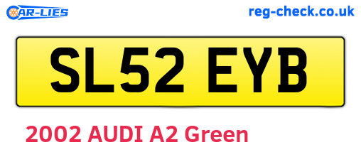 SL52EYB are the vehicle registration plates.