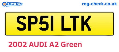 SP51LTK are the vehicle registration plates.