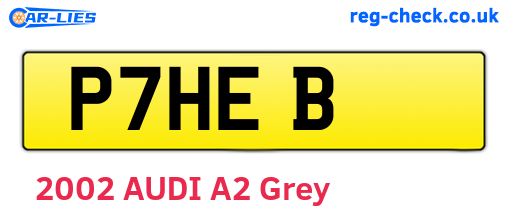 P7HEB are the vehicle registration plates.