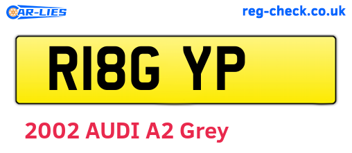 R18GYP are the vehicle registration plates.