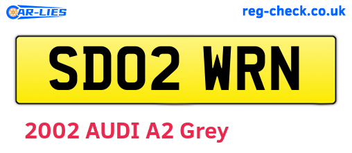 SD02WRN are the vehicle registration plates.