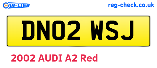 DN02WSJ are the vehicle registration plates.