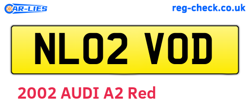 NL02VOD are the vehicle registration plates.