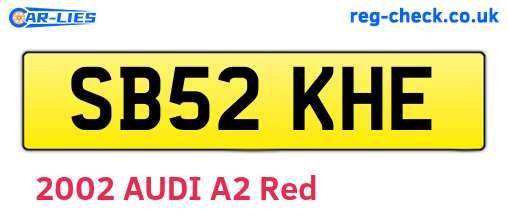 SB52KHE are the vehicle registration plates.