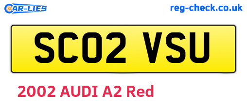SC02VSU are the vehicle registration plates.