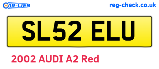 SL52ELU are the vehicle registration plates.