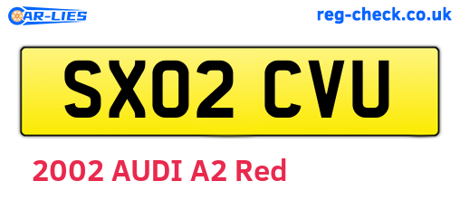 SX02CVU are the vehicle registration plates.