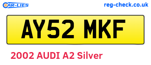 AY52MKF are the vehicle registration plates.