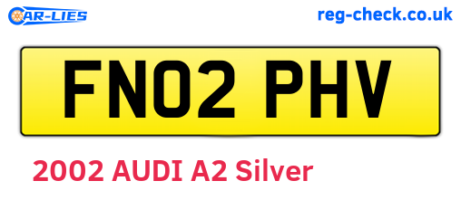 FN02PHV are the vehicle registration plates.