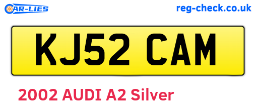 KJ52CAM are the vehicle registration plates.