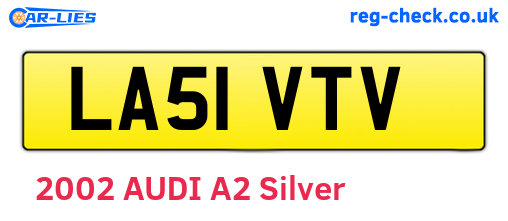 LA51VTV are the vehicle registration plates.