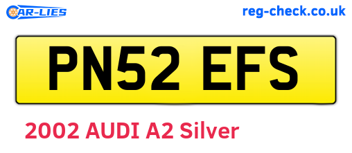 PN52EFS are the vehicle registration plates.