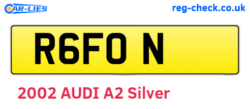 R6FON are the vehicle registration plates.