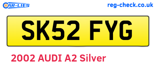 SK52FYG are the vehicle registration plates.