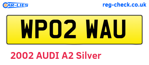 WP02WAU are the vehicle registration plates.