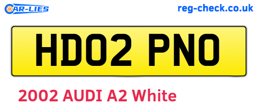 HD02PNO are the vehicle registration plates.