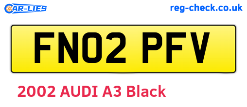 FN02PFV are the vehicle registration plates.