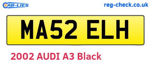 MA52ELH are the vehicle registration plates.