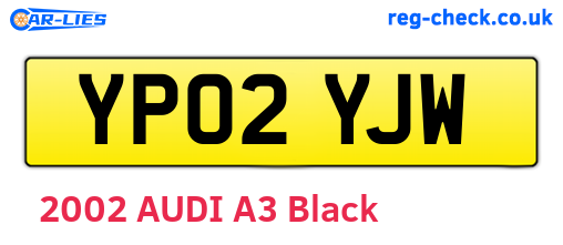 YP02YJW are the vehicle registration plates.
