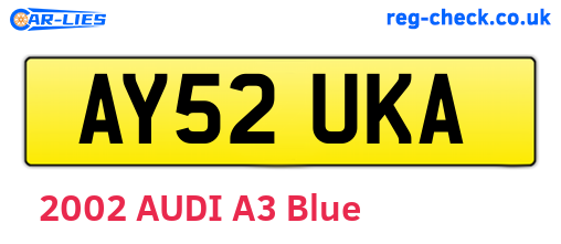 AY52UKA are the vehicle registration plates.