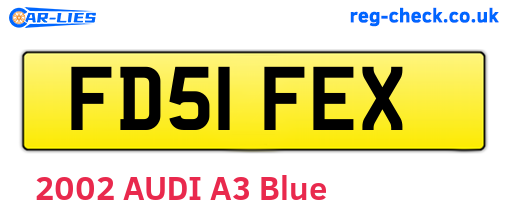 FD51FEX are the vehicle registration plates.