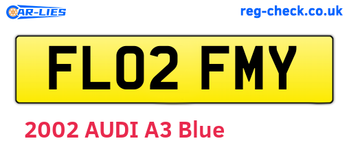 FL02FMY are the vehicle registration plates.