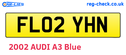 FL02YHN are the vehicle registration plates.
