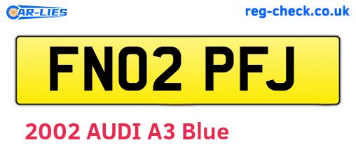 FN02PFJ are the vehicle registration plates.