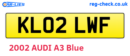 KL02LWF are the vehicle registration plates.