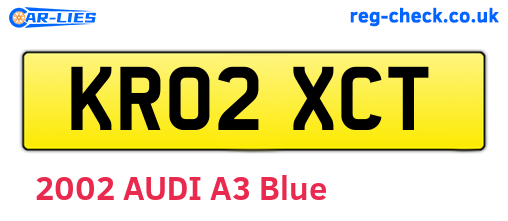 KR02XCT are the vehicle registration plates.