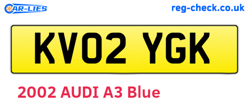 KV02YGK are the vehicle registration plates.