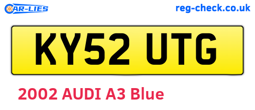 KY52UTG are the vehicle registration plates.