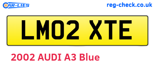 LM02XTE are the vehicle registration plates.