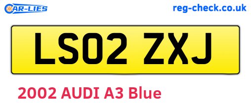 LS02ZXJ are the vehicle registration plates.