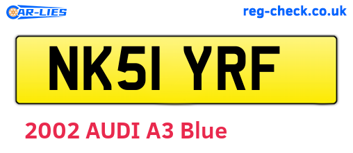 NK51YRF are the vehicle registration plates.
