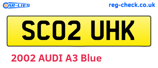 SC02UHK are the vehicle registration plates.