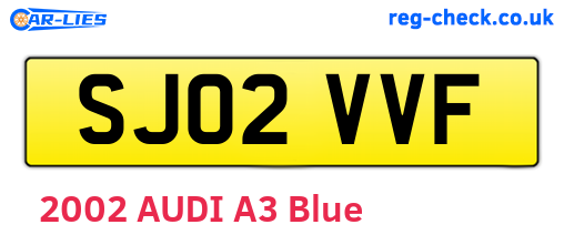 SJ02VVF are the vehicle registration plates.