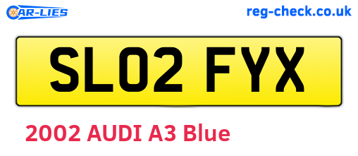SL02FYX are the vehicle registration plates.
