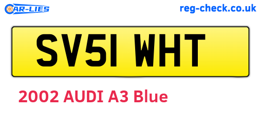 SV51WHT are the vehicle registration plates.