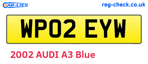 WP02EYW are the vehicle registration plates.