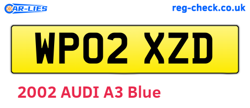 WP02XZD are the vehicle registration plates.