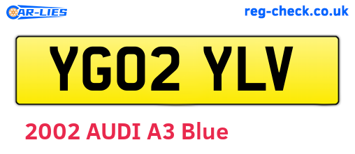 YG02YLV are the vehicle registration plates.